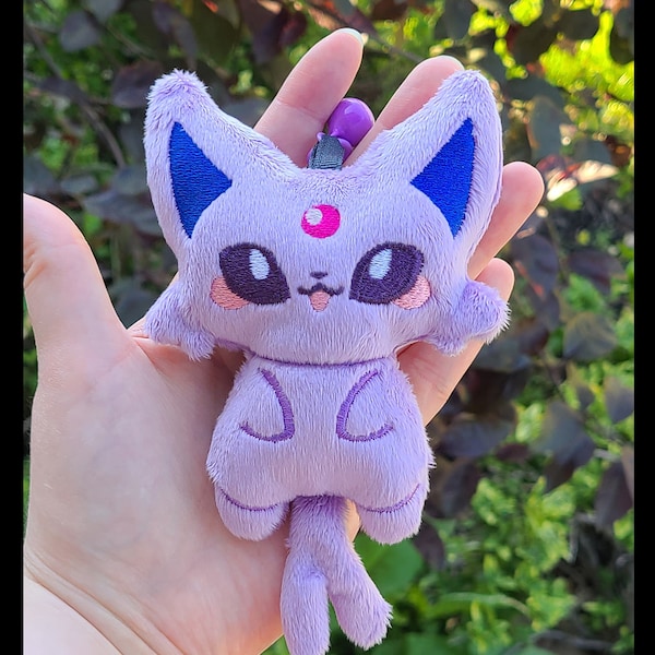 Espeon Keychain Plush Handmade READY TO SHIP