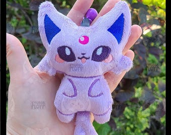 Llavero de peluche Espeon hecho a mano, LISTO PARA ENVIAR