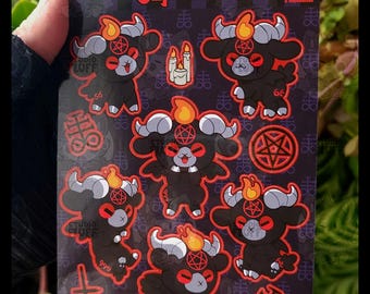 Set di adesivi Baphopets Babylon the Baphomet PRONTO PER LA SPEDIZIONE