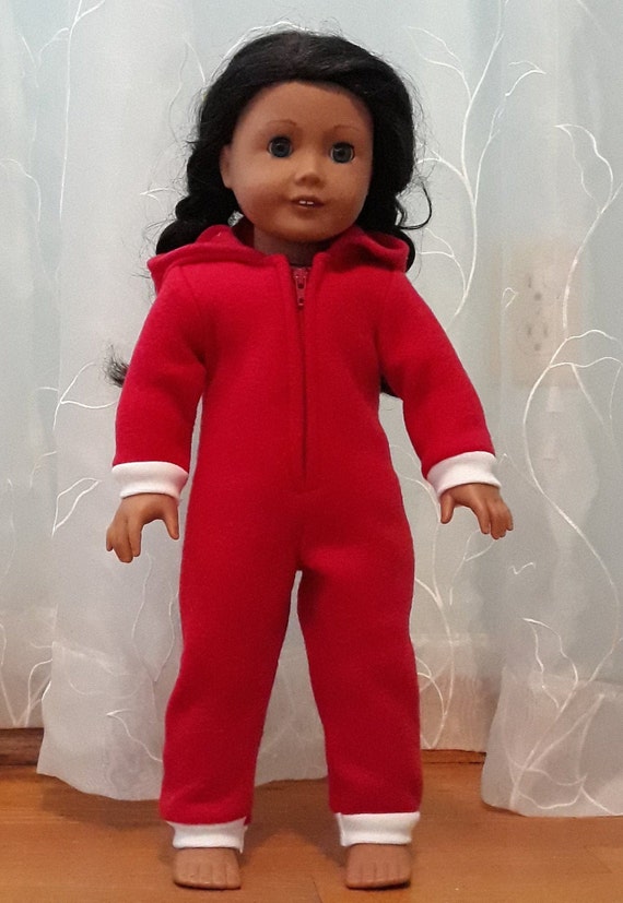 18 Inch Doll Hooded Onesie Pajamas Apparel Cloth Suit For American