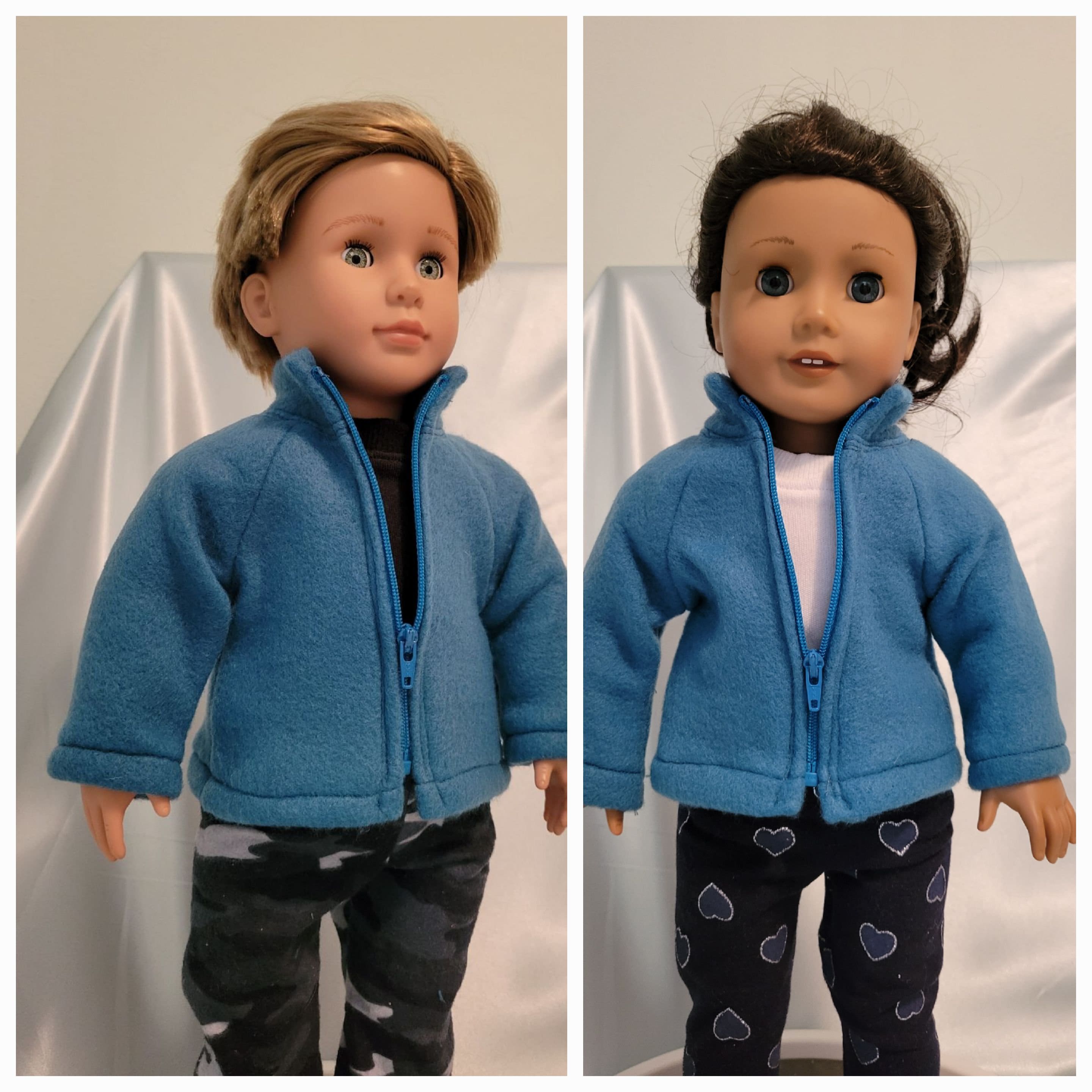 Unisex Fleece Jacket in Teal Fits American Girl Our Generation and Other 18 Inch Boy and Girl Dolls. Etsy