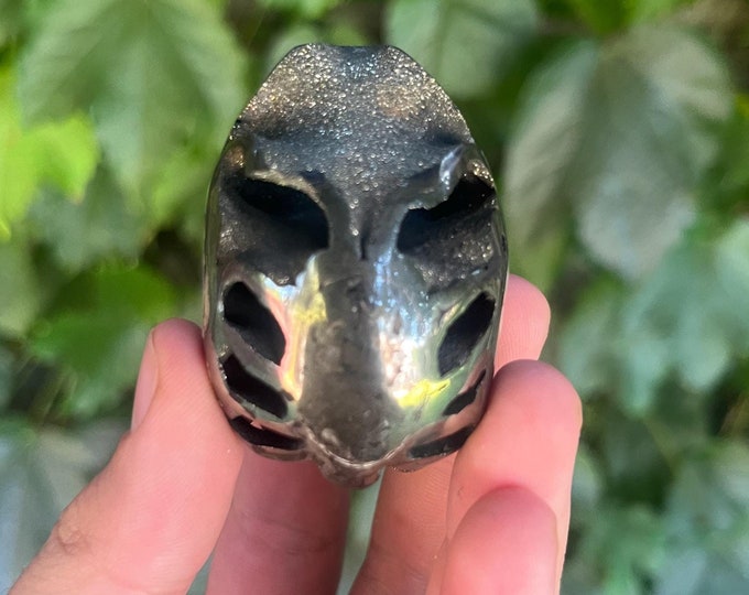 Pyritized Ammonite Fossil Egg from Ryazan City Region, Russia | Pyrite Fossil Gift Specimen for Friend