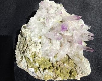 Lilac Amethyst with  Epidote on Matrix from Veracruz, Mexico.