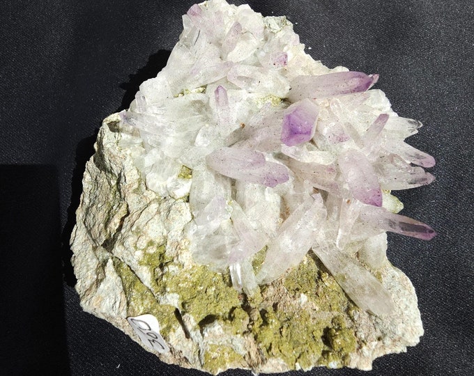 Lilac Amethyst with  Epidote on Matrix from Veracruz, Mexico.
