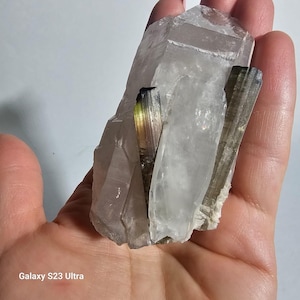 Rare Brazilian Tourmaline Crystal with Quartz – Natural Gemstone for Healing, Decor & Collectors