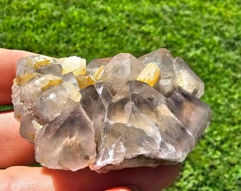 Rare Amethyst with Calcite Crystal – Dalnegorsk Russia Mineral Specimen, Collectible Healing Stone