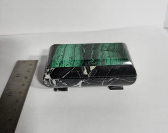 Malachite & Black Marble Rectangle Jewelry Box