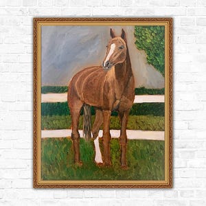 Horse painting, horse oil original painting