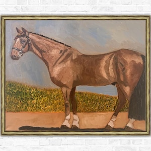 Horse painting, horse oil original painting
