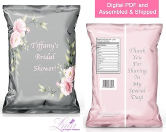 Bridal Shower Chip Bag - Bridal Shower Favor Bag - Bridal Shower invite - Bride - She Said Yes - Wedding - Engagement