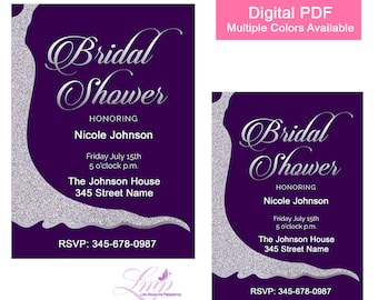 Bridal Shower Invitation | Pink Dress Invitation | Elegant Bridal Shower Invitation | Classy  Bridal Shower Invite