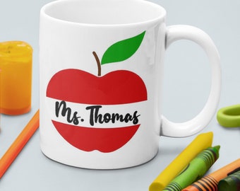 Teacher Apple Mug Gift Teacher Appreciation Gift