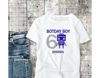 Robot Birthday Shirt. Robot Shirt. Robot Tshirt. Boy Birthday Boy Robot Shirt. Boys Birthday Shirt