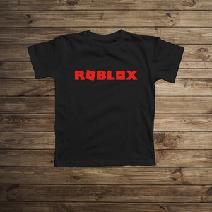 Custom Roblox Design Kids Youth T Shirt Video Game Gamer Etsy - roblox black t shirt with gloves