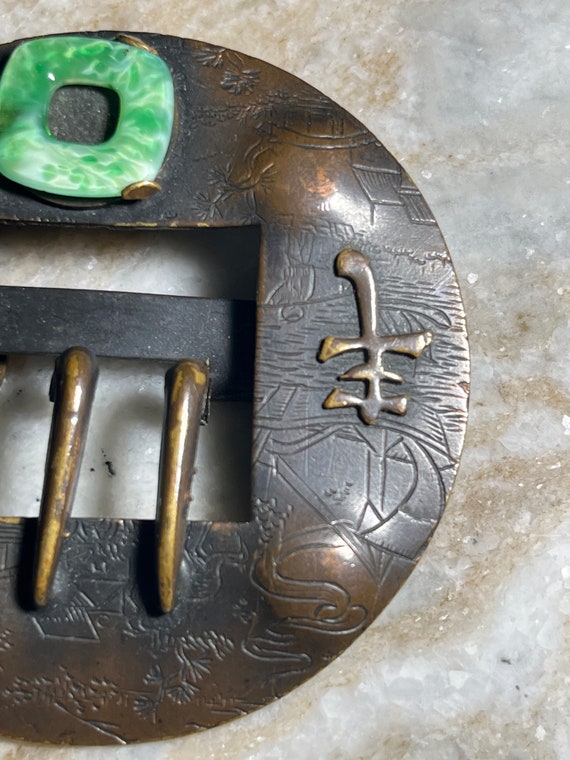 Asian Motif Belt Buckle - image 7