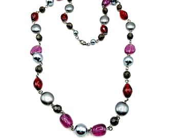 vintage Long Collier De Perles Designer Signé Avon BW 30 »
