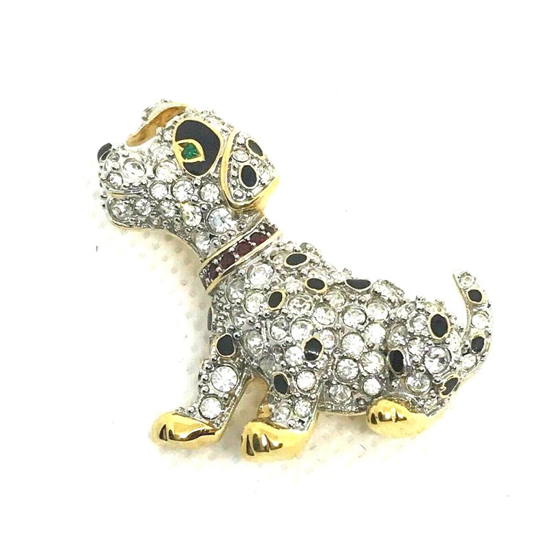 Broche Chien Dalmatiens Dorés