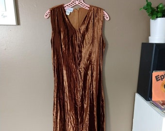 Vintage 90\u2019s does 70\u2019s Black Crushed Velvet Maxi Dress Hippy Boho Witch Vamp