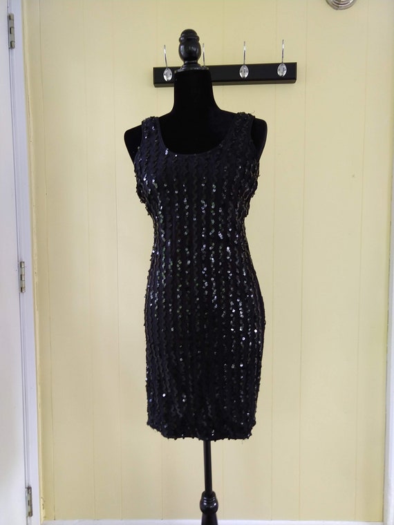 avon little black dress sequin