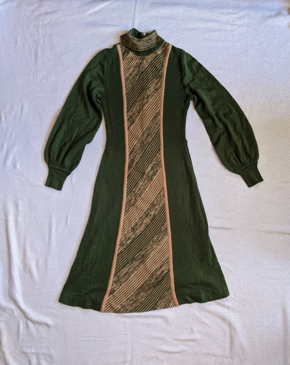 Vintage Puff sleeved sweaterdress/Holiday dress/60