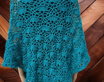 Petite Pineapples Triangle Shawl