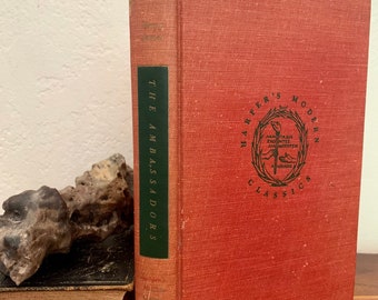 Vintage 1948 The Ambassadors Book, Harper's Modern Classics, Red Shelf Decor
