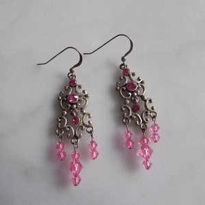 Pink Chandelier earrings