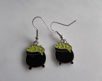 Black Cauldron Earrings