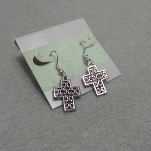 Silver Filled Cross Earrings