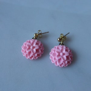 Pink Flower Burst Earrings