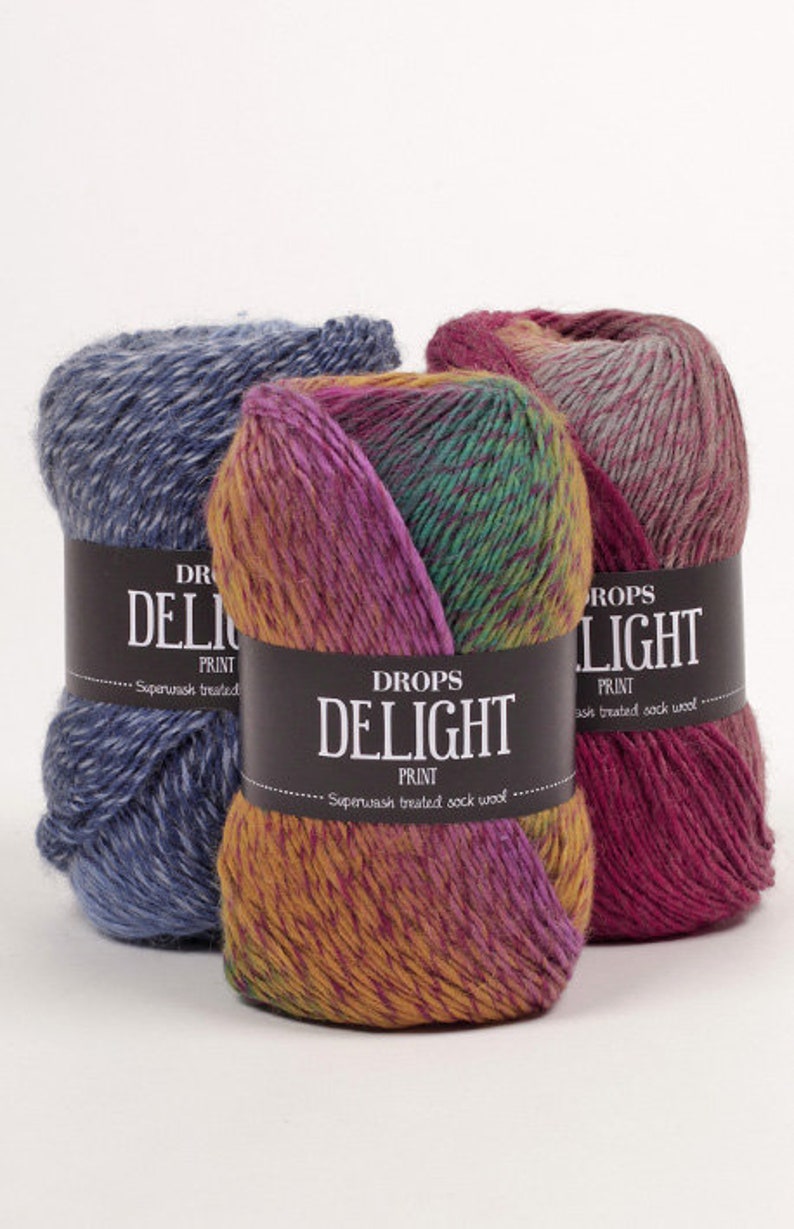 DROPS Delight. Wool and Polyamide Yarn. 175m 1.8oz/50g. Soft Etsy