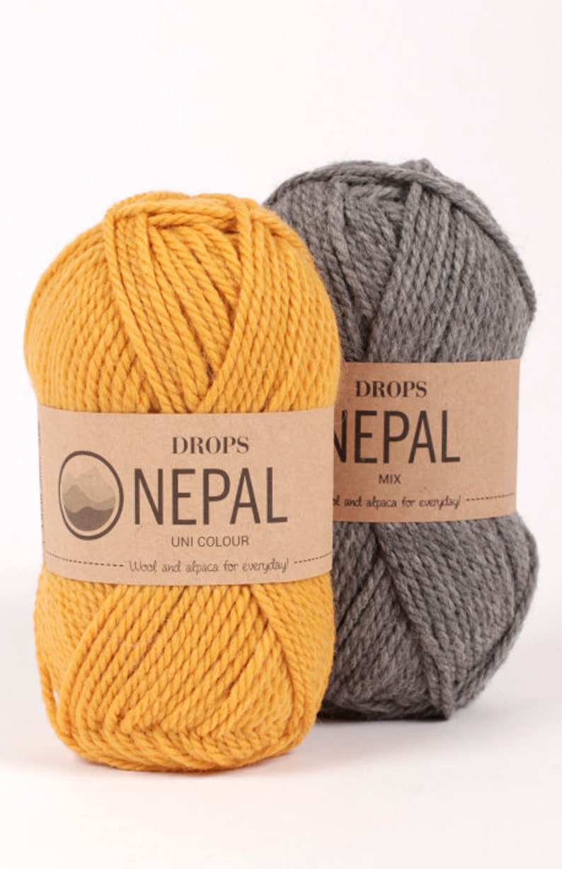 Drops Nepal Yarn 82yds/75m 1.8oz/50g. Group C Threads. Soft Etsy
