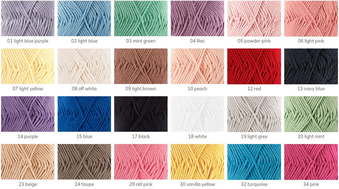 DROPS Muskat Cotton Yarn Group B. 109yds/100m 1.8oz/50g. Raw Etsy