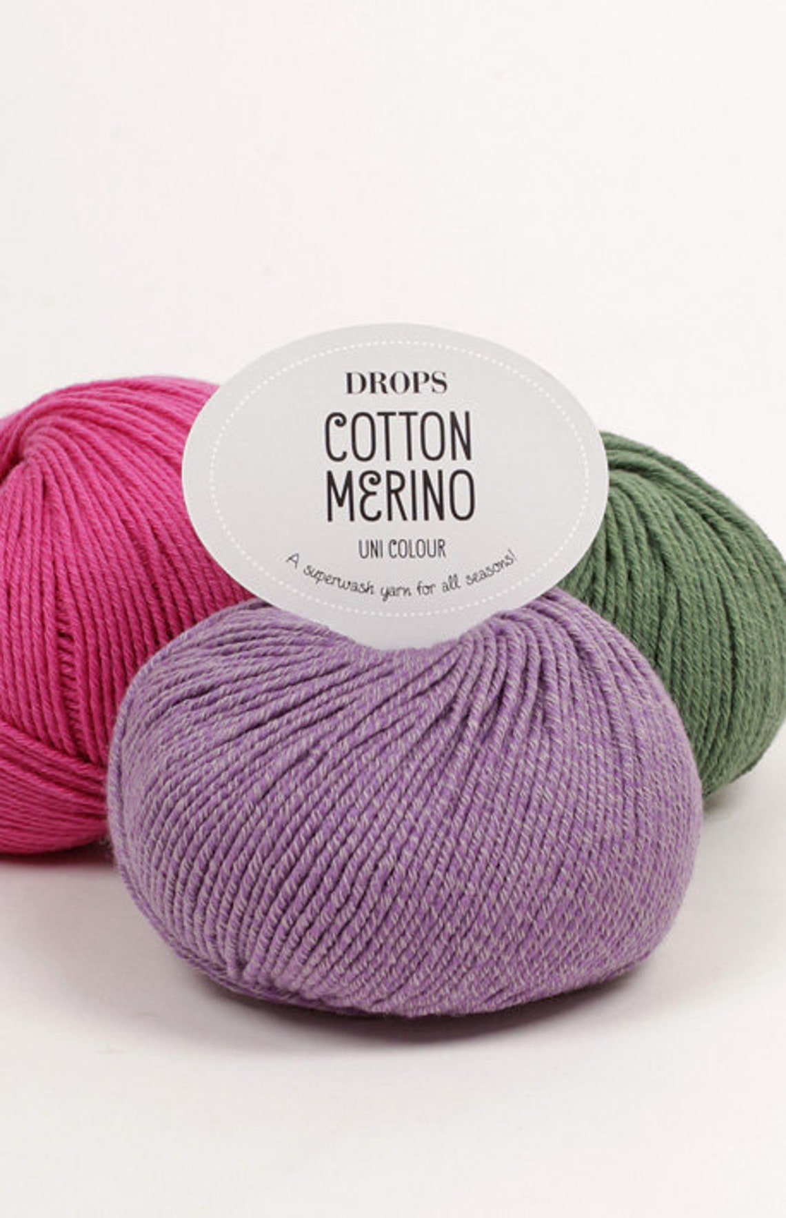 DROPS Cotton Merino. Cotton and Merino Wool Blend Yarn. Etsy