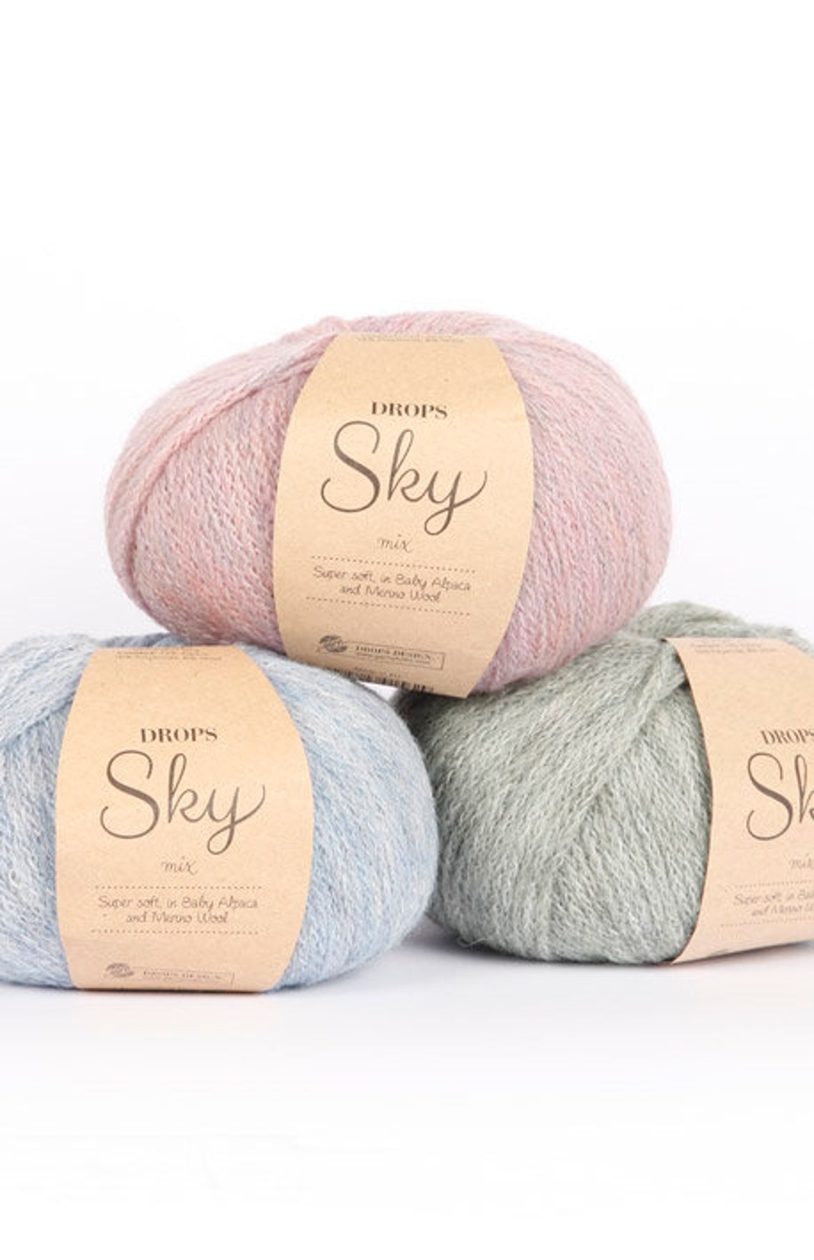 Drops Sky Yarn 208yds/190m 1.8oz/50g Group B. Soft Alpaca Etsy
