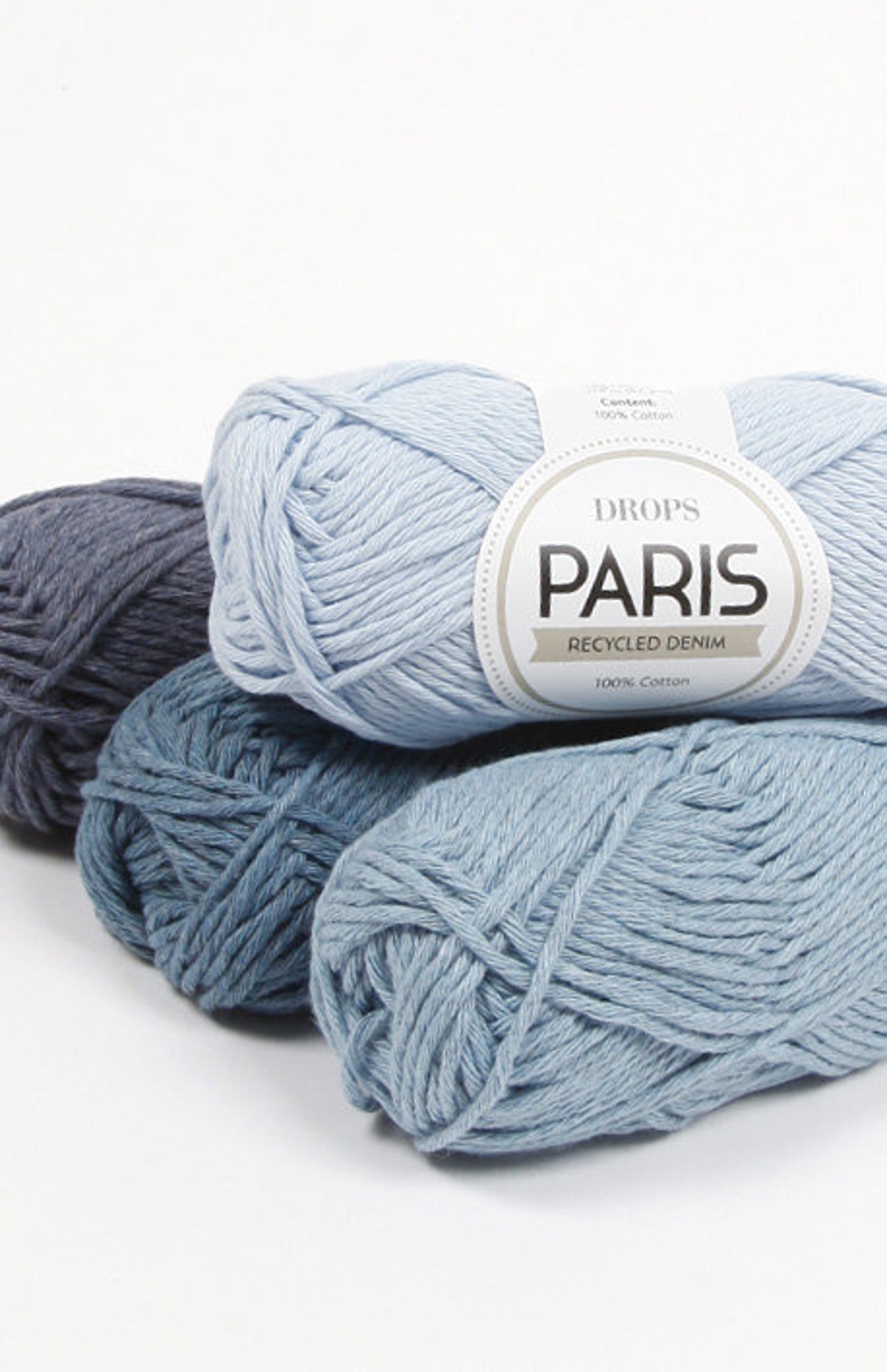 DROPS Paris Cotton Yarn Group C. Aran Worsted Cotton 82yds/75m Etsy