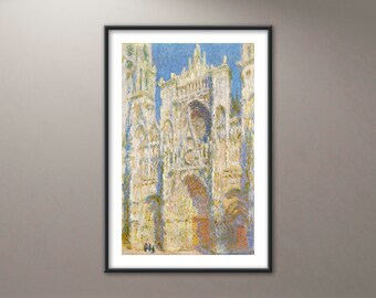 Rouen Cathedral: Claude Monet Fine Art Print with Optional Wood Frame