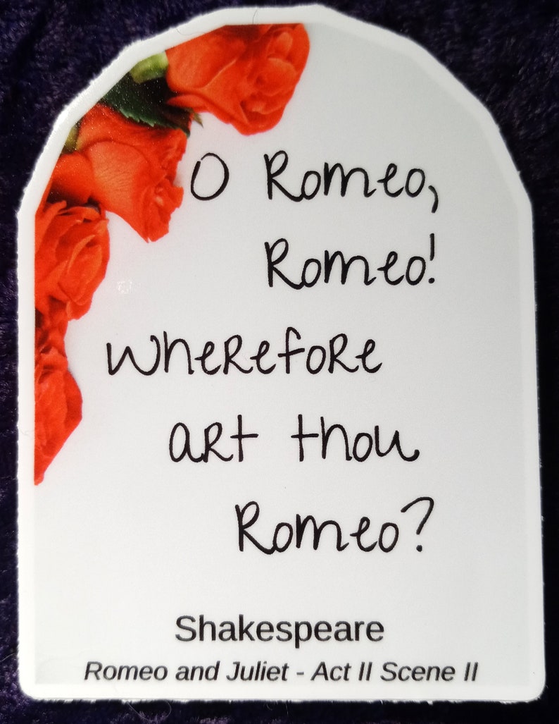 WHOSAIDTHAT Shakespeare Stickers Set of 6 Romeo & Juliet, Merchant of Venice, Hamlet, Twelfth Night, Richard III water bottles, laptops image 7