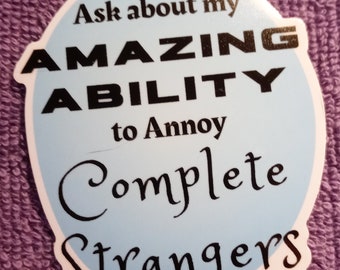 Crabby Bitch Sticker - Amazing Ability to Annoy Complete Strangers - Fun for Your Favorite Mean Girl - Water Bottles, Laptops