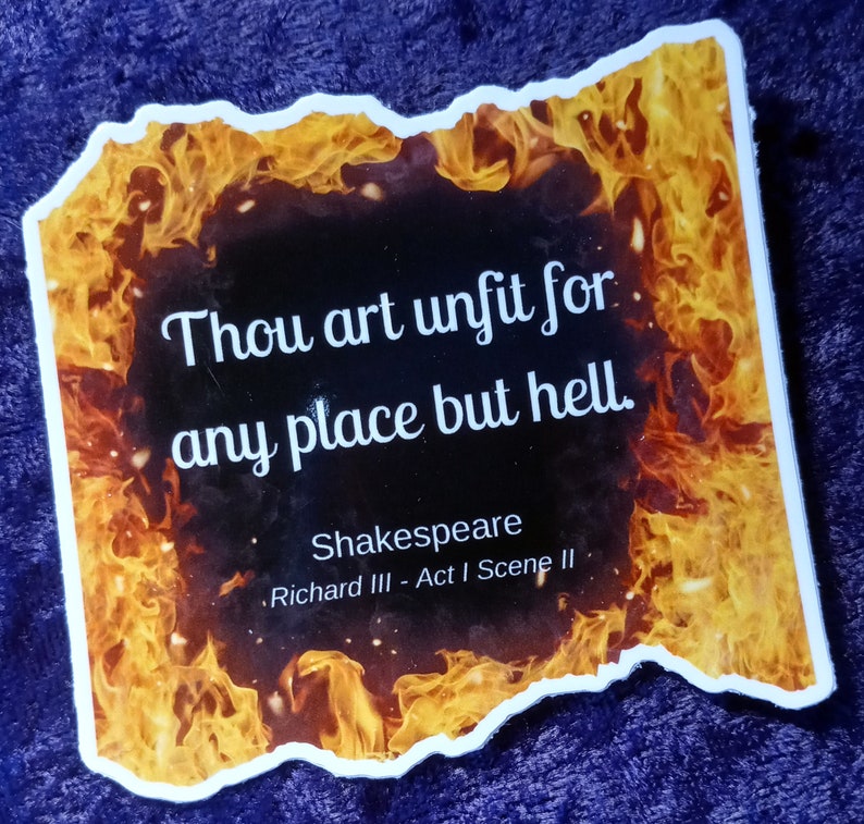 WHOSAIDTHAT Shakespeare Stickers Set of 6 Romeo & Juliet, Merchant of Venice, Hamlet, Twelfth Night, Richard III water bottles, laptops image 2