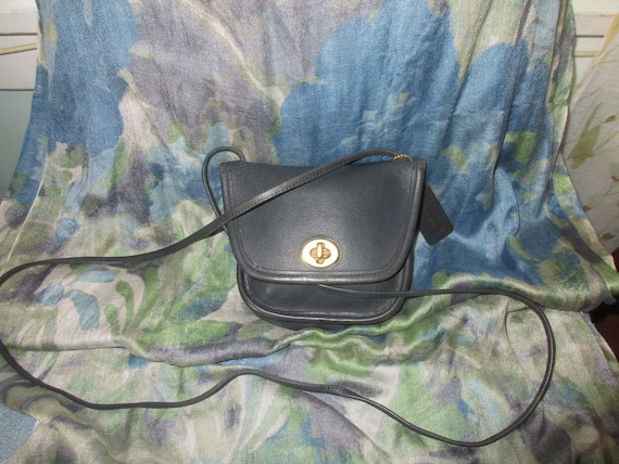 Vintage Coach Navy Blue Everett Mini Purse Made in