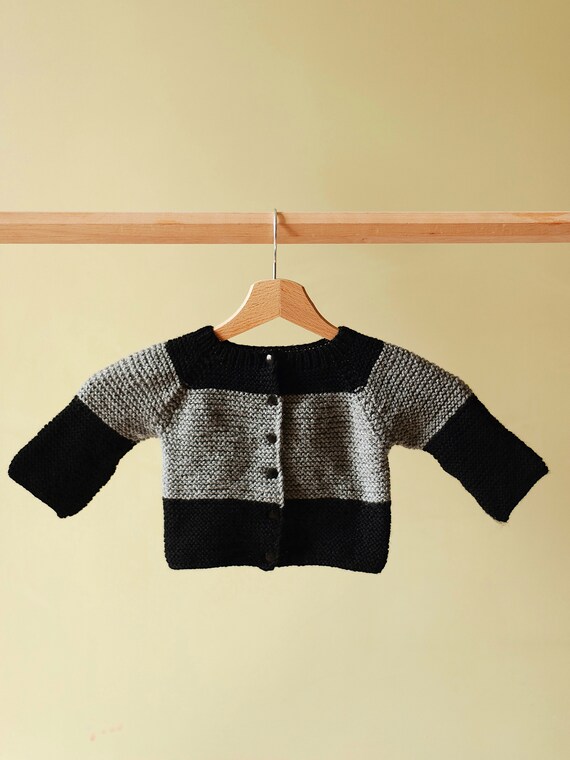 newborn black cardigan