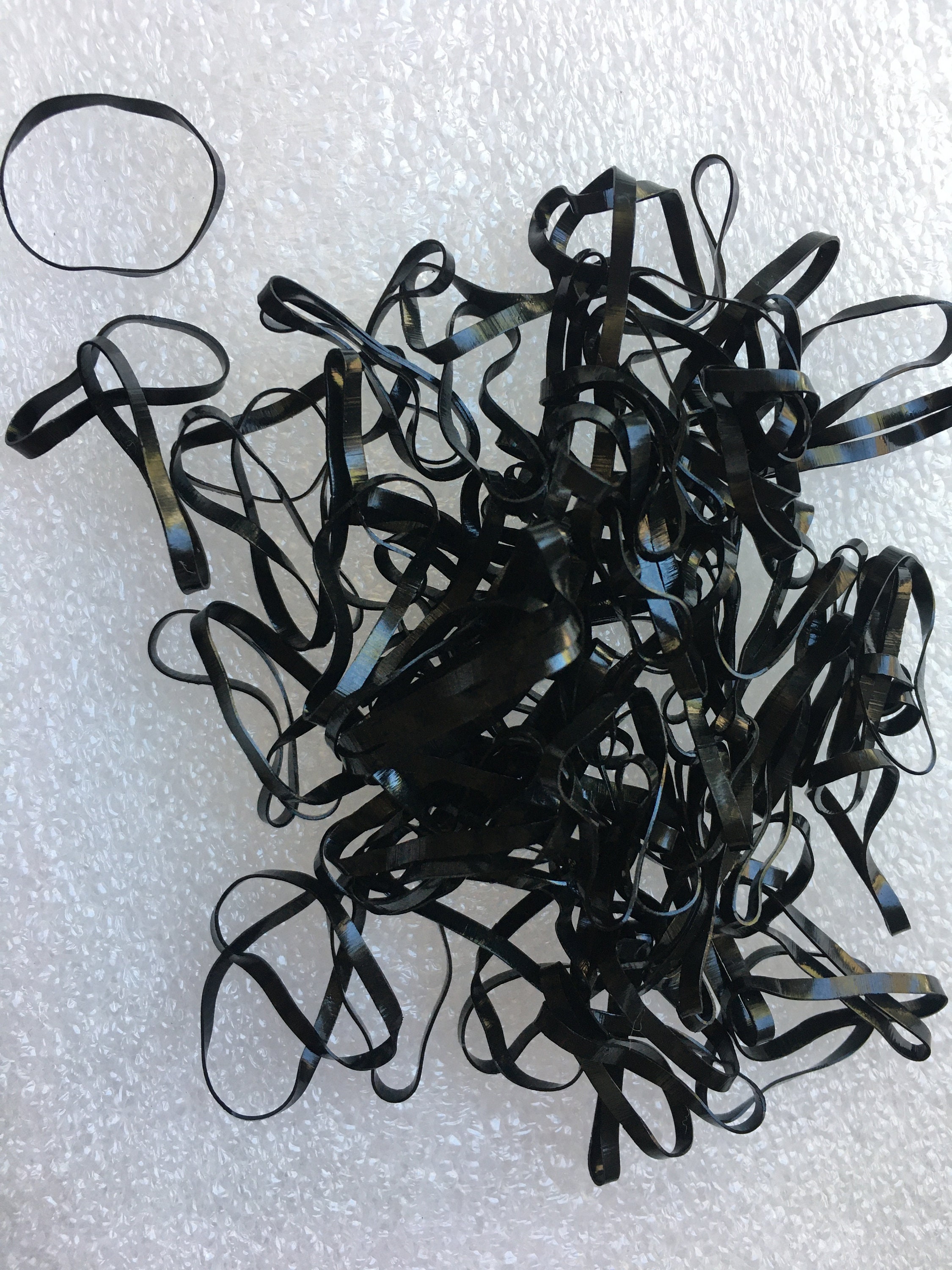 Pack of 100 Black and Clear Elastic Hair Bands for Girls Mini Etsy