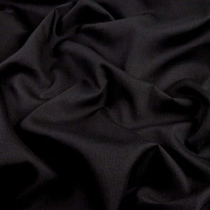 cotton  1-Yards BLACK 100% COTTON 44” wide Fabric, Washable Mask Material, Solid Black Fabric by the YardMask for men,Ship Fast from the USA