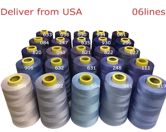 4000 Yards Spools Cone Shaped Polyester High Tenacity Thread for Sewing Machine Size 402 All Purpose Shipped From The USA