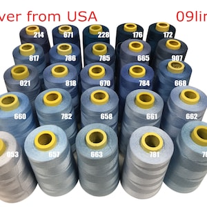 4000 Yards Spools Cone Shaped Polyester High Tenacity Thread for Sewing Machine Size 402 All Purpose Shipped From The USA