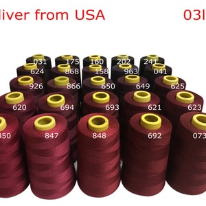 4000 Yards Spools Cone Shaped Polyester High Tenacity Thread for Sewing Machine Size 402 All Purpose Shipped From The USA