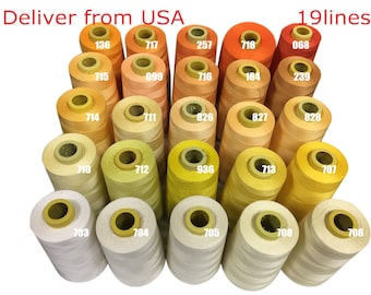 4000 Yard Spools Cone poliéster hilo máquina de coser todo propósito enviado desde los EE.UU.