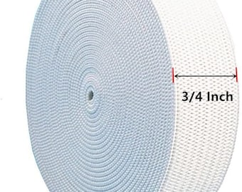 3/4 inch 10 Yard White Knit Elastic Spool, Springy Stretch Knitting Sewing Elastic Band