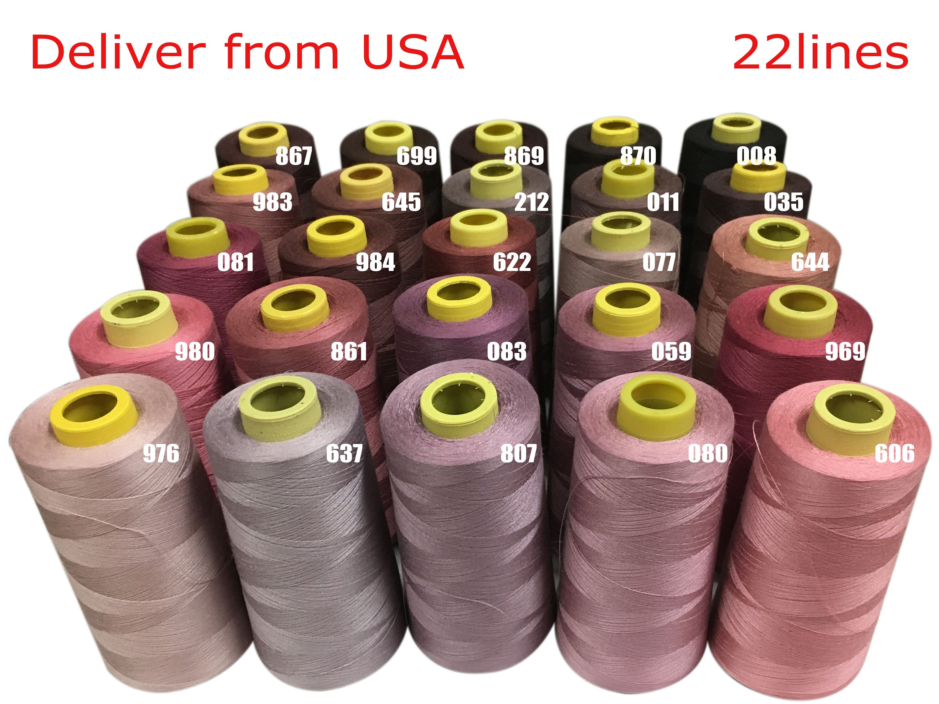 AK Trading 4-Pack Orange All Purpose Sewing Thread Cones (6000  Yards Each) of High Tensile Polyester Thread Spools for Sewing, Quilting,  Serger Machines, Overlock, Merrow & Hand Embroidery.